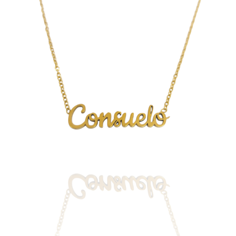 Collar con nombre de Consuelo en Acero Hipoalergénico 316l