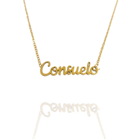 Collar con nombre de Consuelo en Acero Hipoalergénico 316l