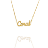 Collar con nombre de Coral en Acero Hipoalergénico 316l