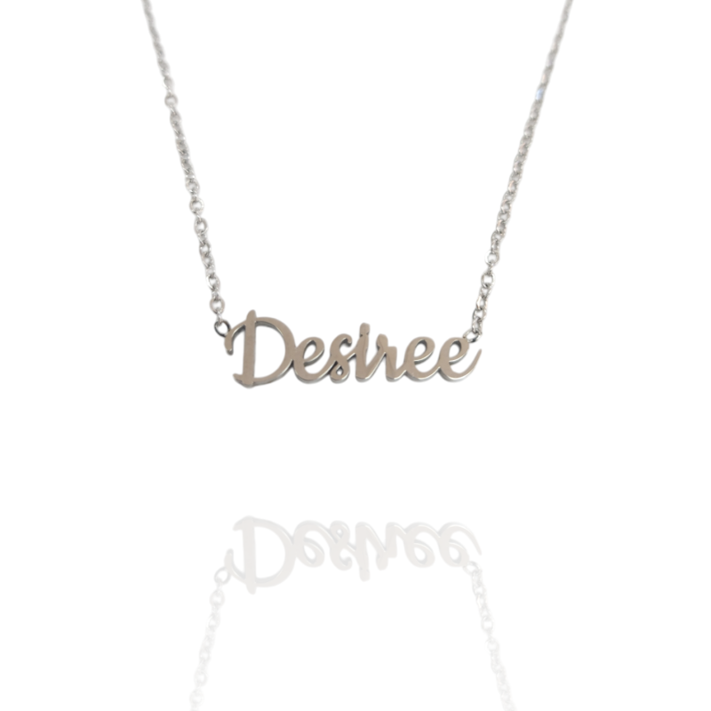 Collar con nombre de Desirée en Acero Hipoalergénico 316l