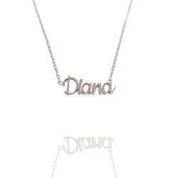 Collar con nombre de Diana en Acero Hipoalergénico 316l