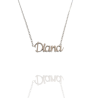 Collar con nombre de Diana en Acero Hipoalergénico 316l