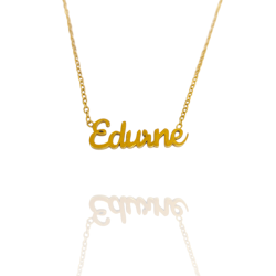 Collar con nombre de Edurne en Acero Hipoalergénico 316l