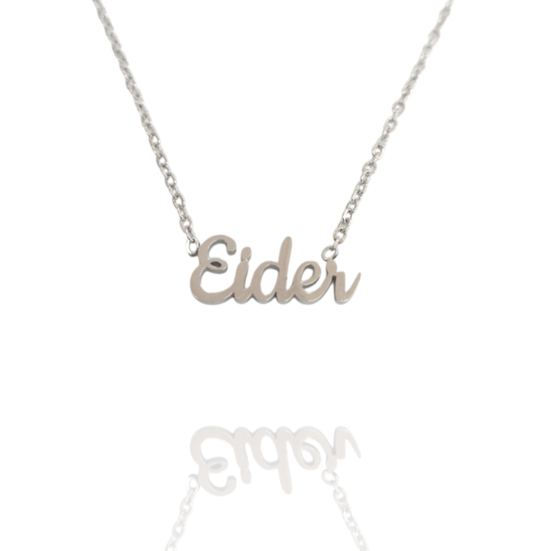 Collar con nombre de Eider en Acero Hipoalergénico 316l