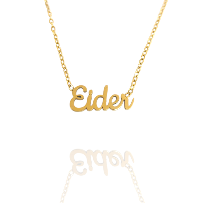 Collar con nombre de Eider en Acero Hipoalergénico 316l