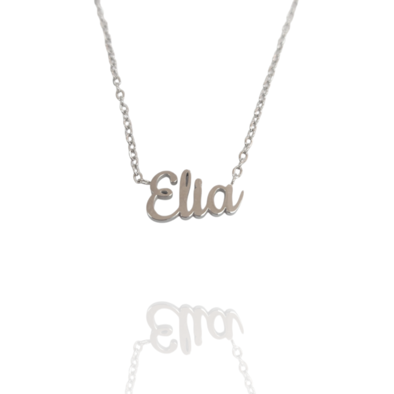 Collar con nombre de Elia en Acero Hipoalergénico 316l