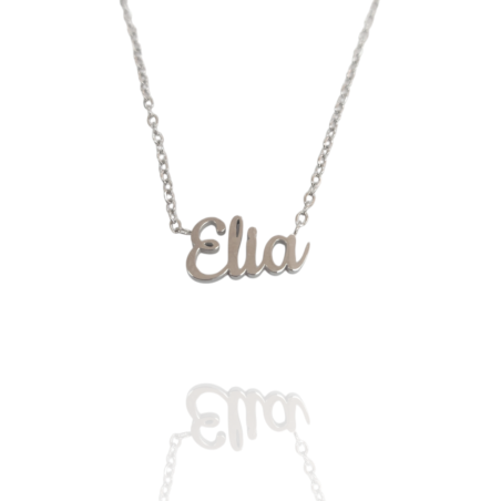 Collar con nombre de Elia en Acero Hipoalergénico 316l