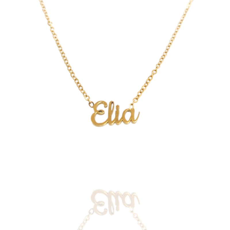 Collar con nombre de Elia en Acero Hipoalergénico 316l
