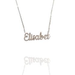 Collar con nombre de Elisabet en Acero Hipoalergénico 316l
