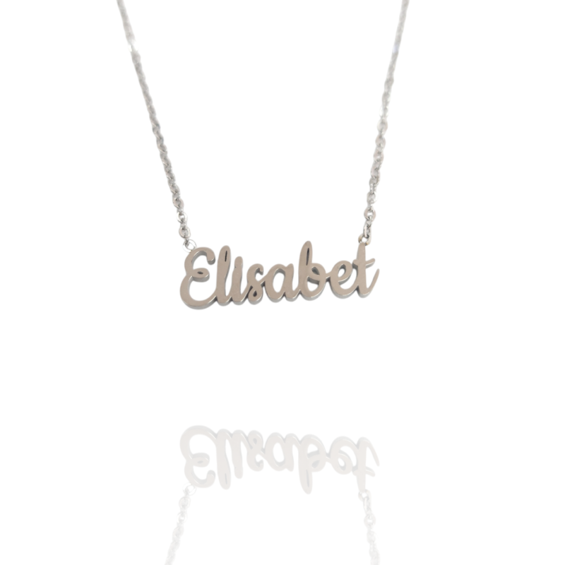 Collar con nombre de Elisabet en Acero Hipoalergénico 316l