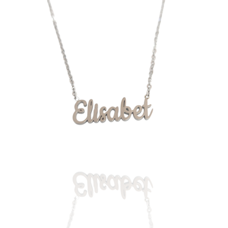 Collar con nombre de Elisabet en Acero Hipoalergénico 316l
