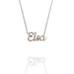 Collar con nombre de Elsa en Acero Hipoalergénico 316l