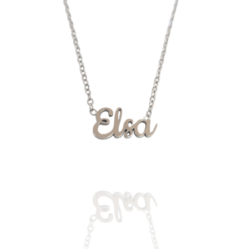Collar con nombre de Elsa en Acero Hipoalergénico 316l