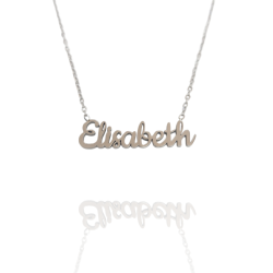 Collar con nombre de Elisabeth en Acero Hipoalergénico 316l