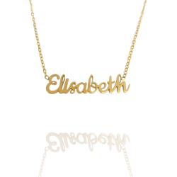 Collar con nombre de Elisabeth en Acero Hipoalergénico 316l