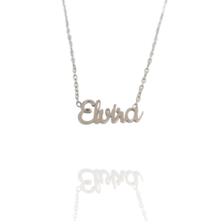 Collar con nombre de Elvira en Acero Hipoalergénico 316l