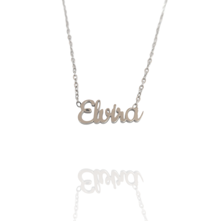 Collar con nombre de Elvira en Acero Hipoalergénico 316l
