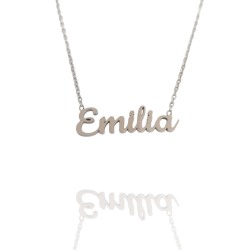 Collar con nombre de Emilia en Acero Hipoalergénico 316l