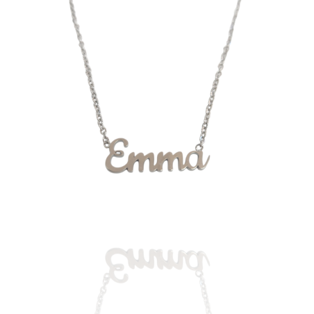 Collar con nombre de Emma en Acero Hipoalergénico 316l