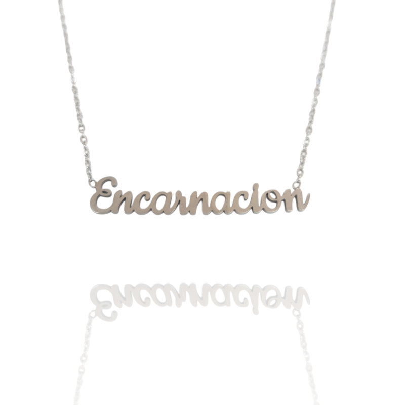 Collar con nombre de Encarnación en Acero Hipoalergénico 316l