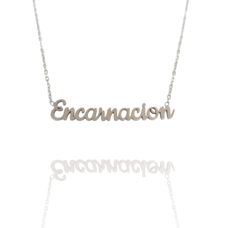 Collar con nombre de Encarnación en Acero Hipoalergénico 316l