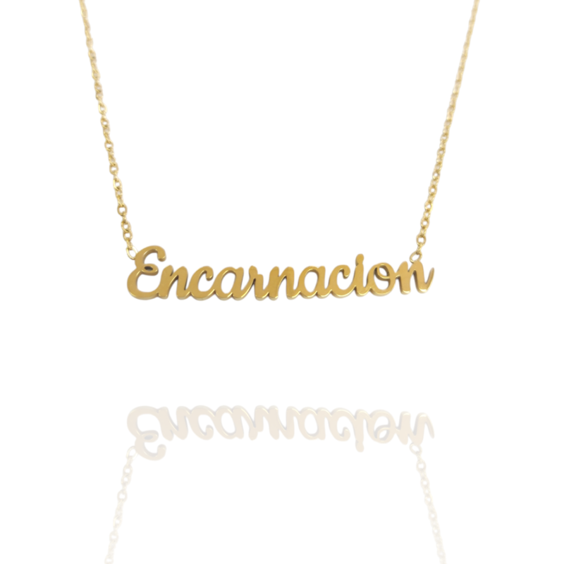 Collar con nombre de Encarnación en Acero Hipoalergénico 316l