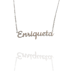 Collar con nombre de Enriqueta en Acero Hipoalergénico 316l