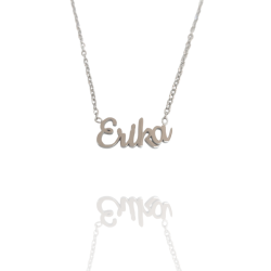 Collar con nombre de Erika en Acero Hipoalergénico 316l