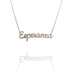 Collar con nombre de Esperanza en Acero Hipoalergénico 316l