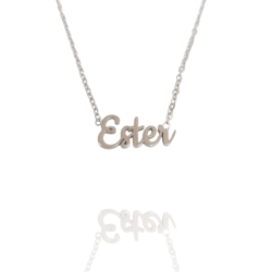 Collar con nombre de Ester en Acero Hipoalergénico 316l