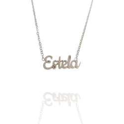 Collar con nombre de Estela en Acero Hipoalergénico 316l