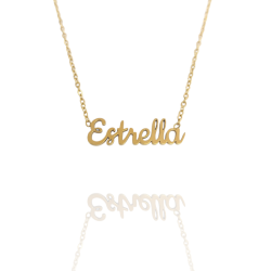 Collar con nombre de Estrella en Acero Hipoalergénico 316l