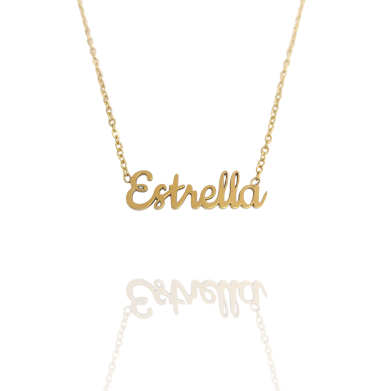 Collar con nombre de Estrella en Acero Hipoalergénico 316l