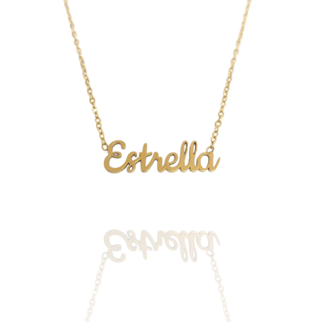 Collar con nombre de Estrella en Acero Hipoalergénico 316l