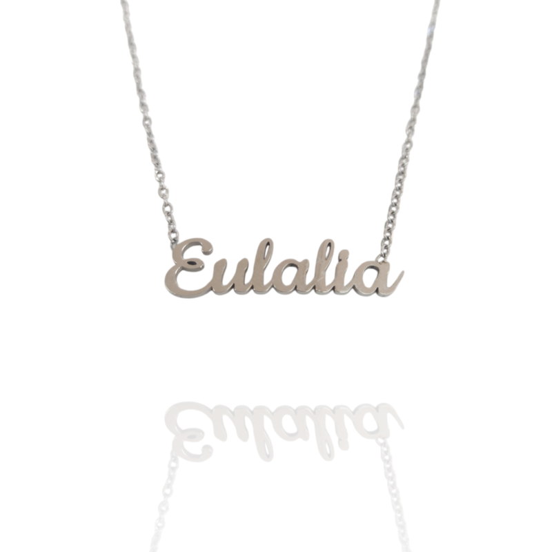Collar con nombre de Eulalia en Acero Hipoalergénico 316l