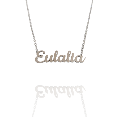 Collar con nombre de Eulalia en Acero Hipoalergénico 316l