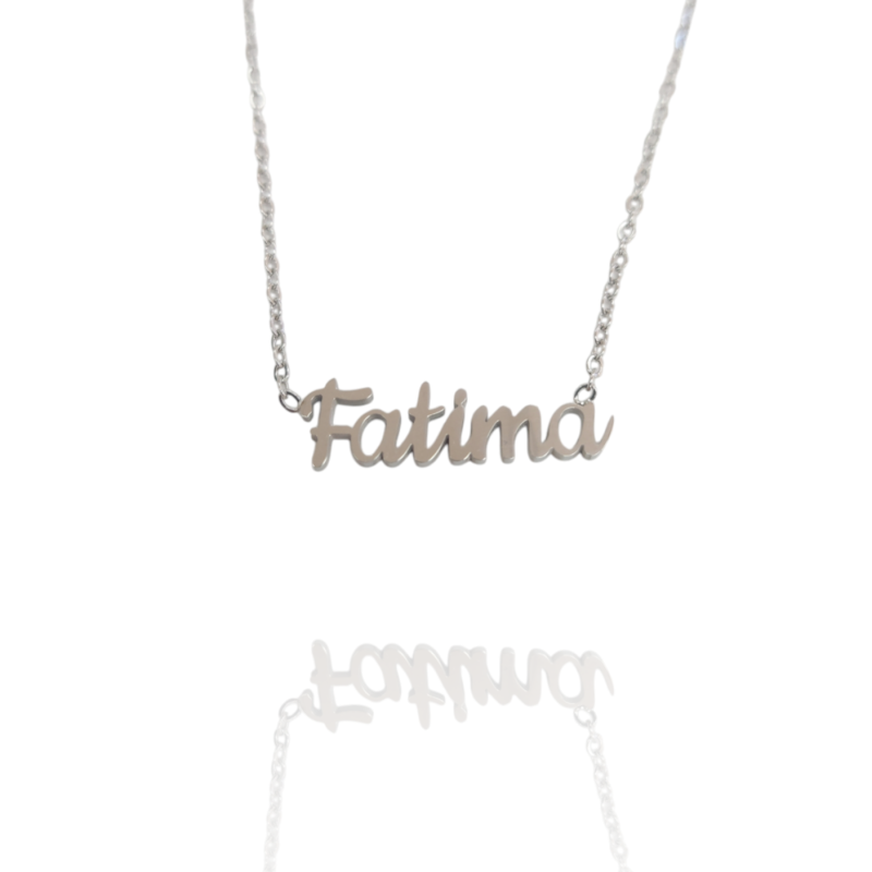 Collar con nombre de Fátima en Acero Hipoalergénico 316l