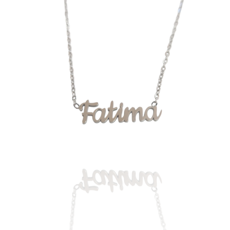 Collar con nombre de Fátima en Acero Hipoalergénico 316l