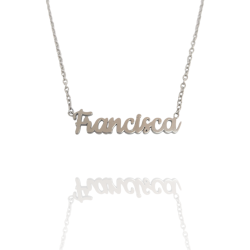 Collar con nombre de Francisca en Acero Hipoalergénico 316l