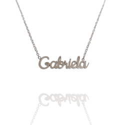 Collar con nombre de Gabriela en Acero Hipoalergénico 316l