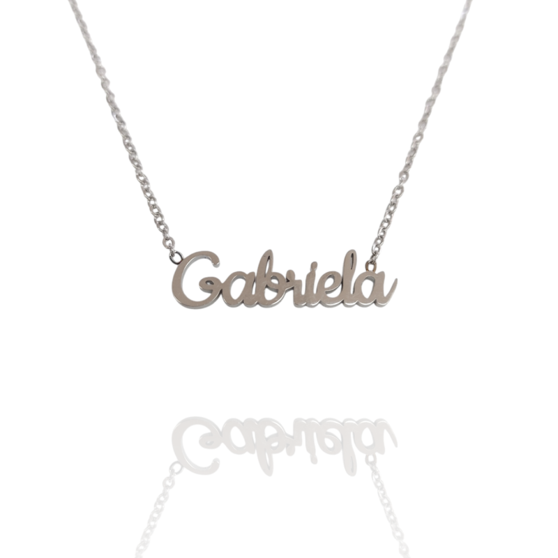 Collar con nombre de Gabriela en Acero Hipoalergénico 316l