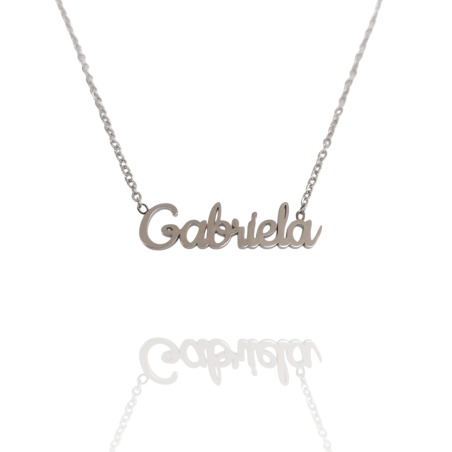 Collar con nombre de Gabriela en Acero Hipoalergénico 316l