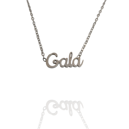 Collar con nombre de Gala en Acero Hipoalergénico 316l