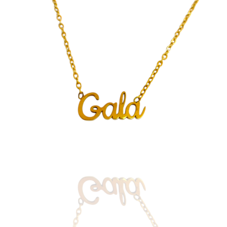 Collar con nombre de Gala  en Acero Hipoalergénico 316l
