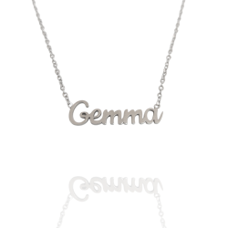 Collar con nombre de Gemma en Acero Hipoalergénico 316l