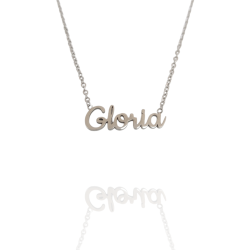 Collar con nombre de Gloria en Acero Hipoalergénico 316l