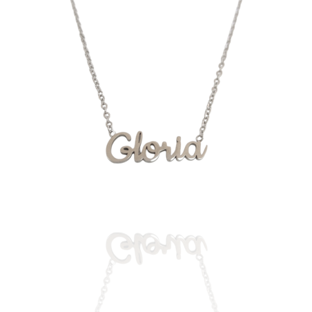 Collar con nombre de Gloria en Acero Hipoalergénico 316l