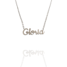 Collar con nombre de Gloria en Acero Hipoalergénico 316l