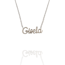 Collar con nombre de Gisela en Acero Hipoalergénico 316l