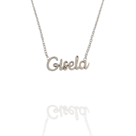 Collar con nombre de Gisela en Acero Hipoalergénico 316l